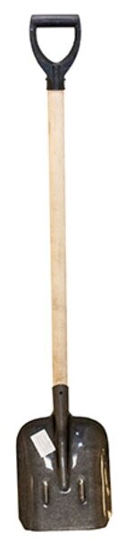 Лопата совковая ЛСП2 рельсовая сталь с деревянным черенком 800 мм - фотография № 4