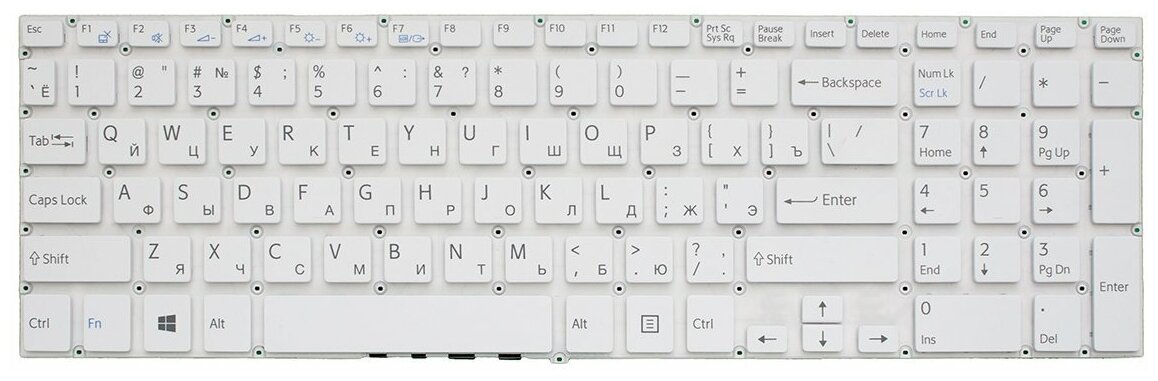 Клавиатура для ноутбука Sony FIT 15 SVF15 NSK-SN0BQ 149240561RU 9ZNAEBQ00R AEHK9R001103A MP-12Q23SU-9201 1180₽