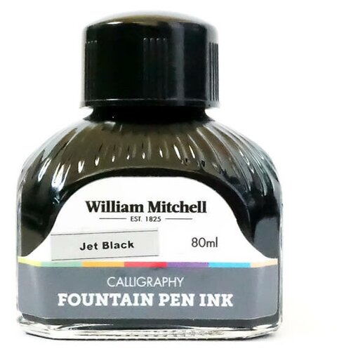 Чернила на основе красителя William Mitchell Fountain Pen 80 мл Черный