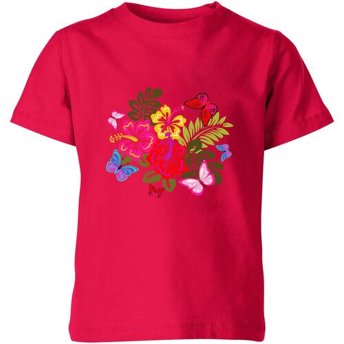 Футболка Us Basic, размер 14, розовый детская футболка бабочки над цветами 152 красный