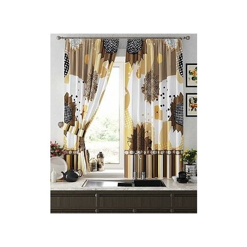 фото Комплект штор томдом фенетис (коричневый)