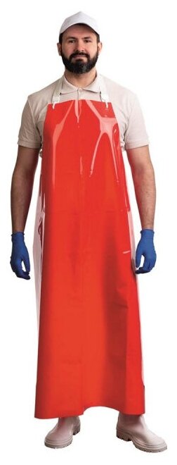 фото Фартук многоразовый Ларипол полиуретановый уплотненный 90x115, красны 300мкм