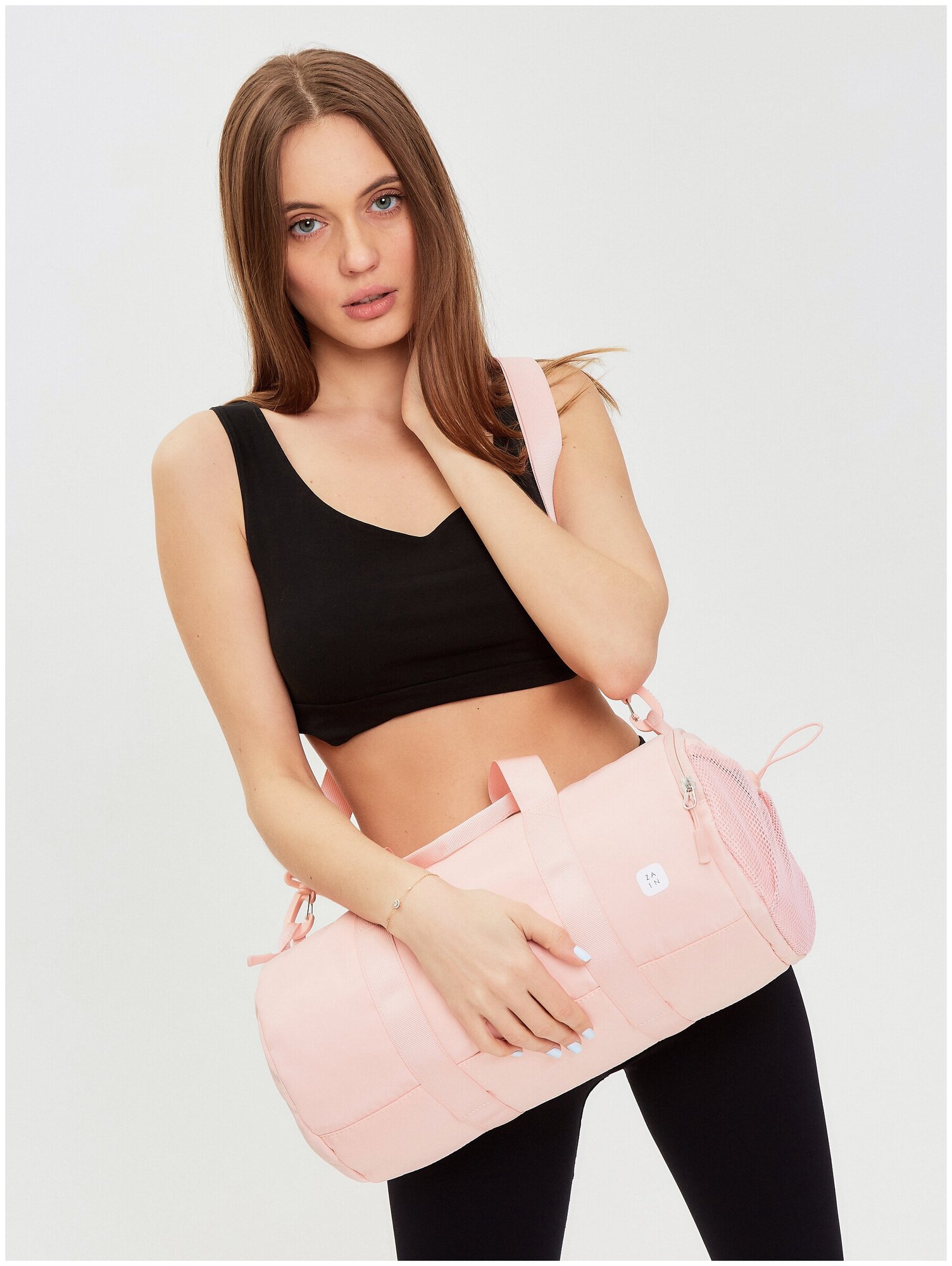 Женская спортивная сумка для фитнеса, для путешествий, розовая - фотография № 8