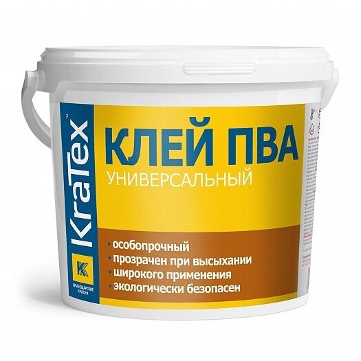 Клей ПВА универсальный "KRATEX" 1 кг