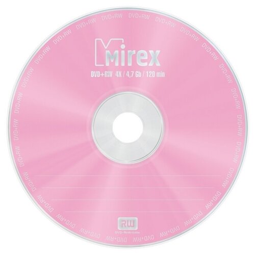 комплект 2 штук носители информации dvd rw 4x mirex slim 1 ul130022a4s Носители информации DVD+RW, 4x, Mirex, Slim/1, UL130022A4S