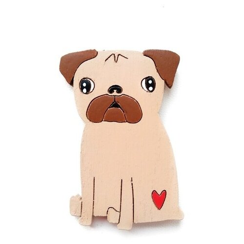 Брошь Друг Мопс