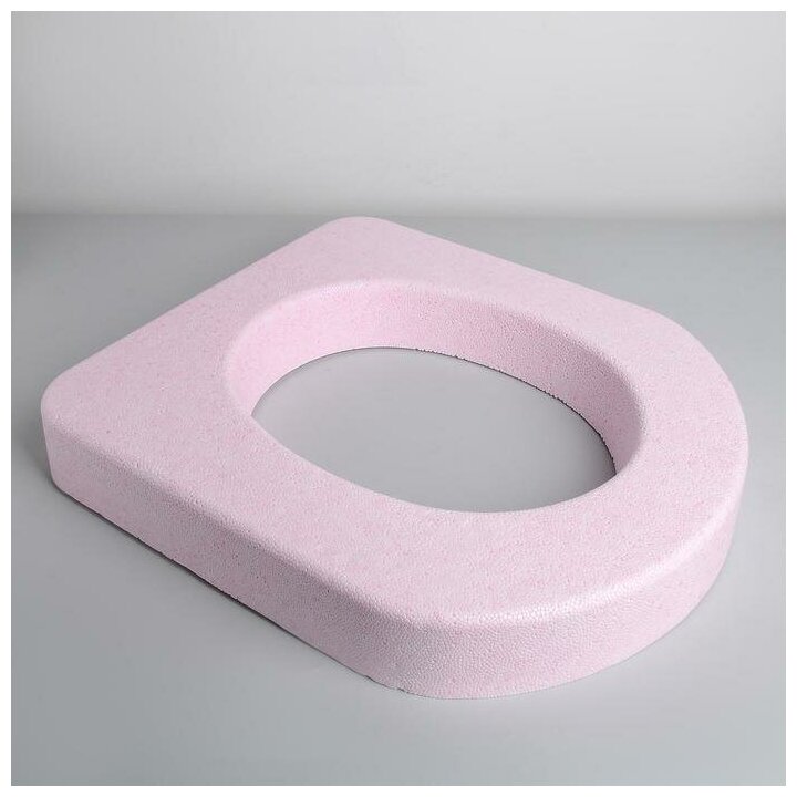 Сиденье для уличного туалета, 44*38*6см. пенопласт, розовое 5288917 - фотография № 1