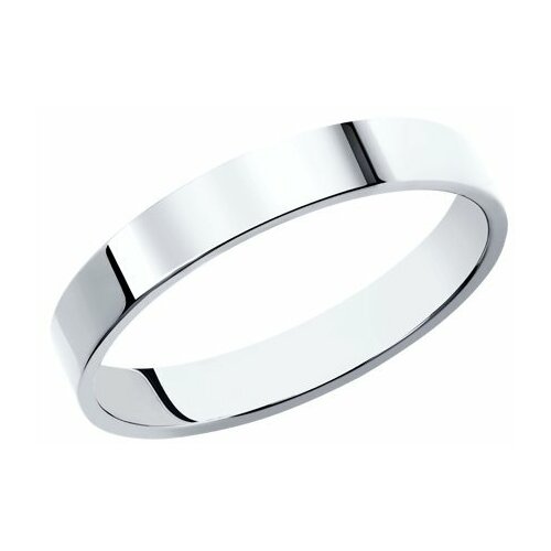 фото Обручальное кольцо из белого золота 4 мм sokolov 110201, размер 18 diamant-online