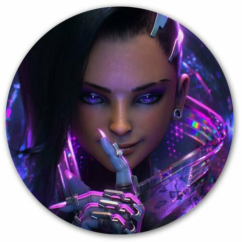 Коврик для мышки круглый Overwatch - Sombra printio коврик для мышки круглый overwatch