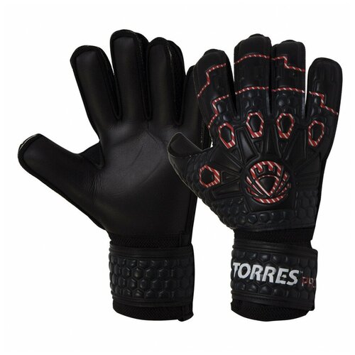 Вратарские перчатки Torres, размер 10, черный перчатки вратарские torres match fg050610 р 10
