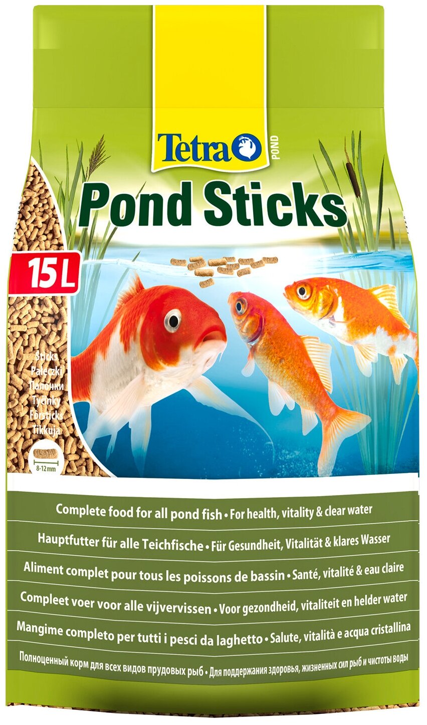 Tetra Pond Sticks корм для прудовых рыб в палочках, 15 л - фотография № 1
