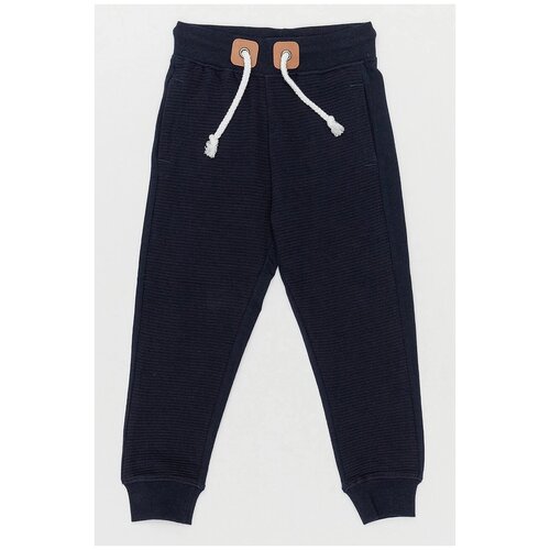 фото Брюки с трикотажными манжетами 121bbbmc56081000 button blue синий синий 98 98*52*48 мальчики none