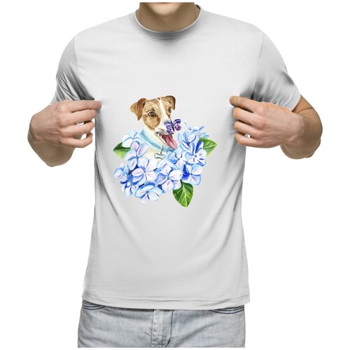 фото Мужская футболка «джек рассел» (xl, темно-синий) us basic