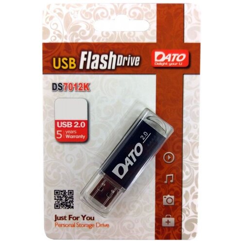 USB флешка 16Gb Dato DS7012K black USB 2.0