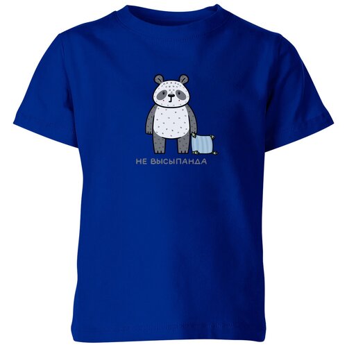 Футболка Us Basic, размер 4, синий мужская футболка милая панда с подушкой сон бессонница юмор m черный