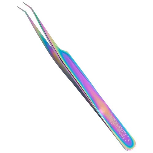 Пинцет/ресниц,изгиб(L),12см,синий, Professional