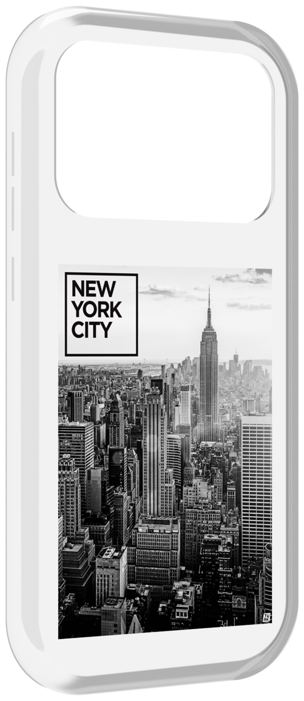 Чехол MyPads черно белый Нью-Йорк для Oukitel F150 Air1 Pro / F150 Air1 задняя-панель-накладка-бампер