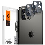 Защитное стекло для камеры SPIGEN для iPhone 12 Pro - Optik Lens Protector - Темно-серый - 2 шт - AGL02457 - изображение