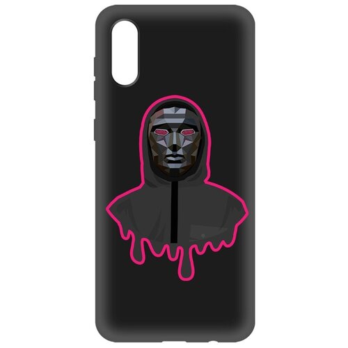 фото Чехол-накладка krutoff soft case игра в кальмара-ведущий для samsung galaxy a02 (a022) черный krutoff group,krutoff