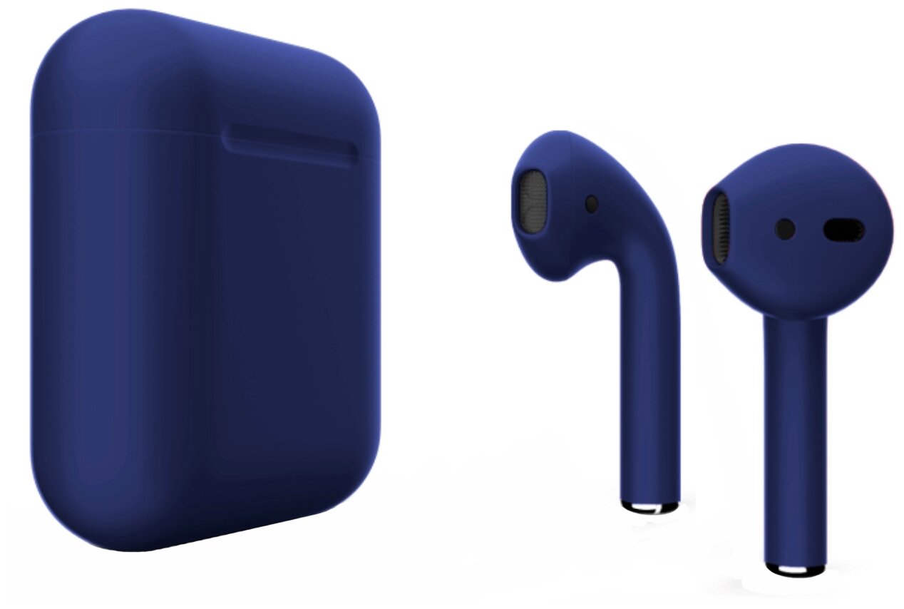 Беспроводные наушники Apple AirPods 2 Color (без беспроводной зарядки чехла), матовый темно-синий