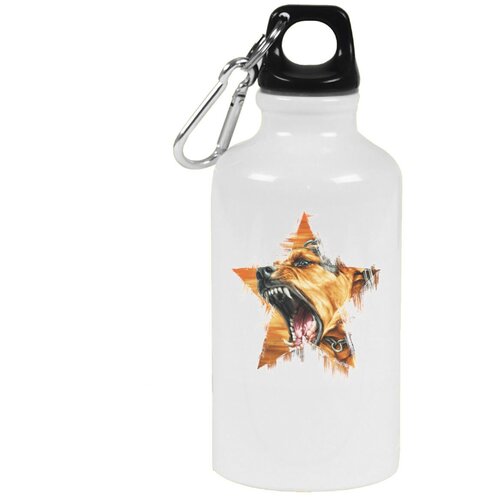 Бутылка с карабином CoolPodarok Разъяренная собака звезда