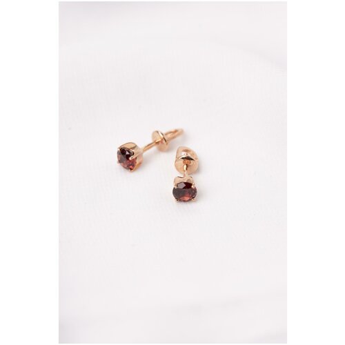 Пусеты женские с гранатами Z2-9153з, Pepela Jewelry , из серебра