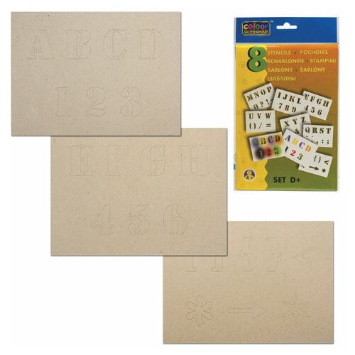 Трафарет для рисования CENTROPEN буквы И цифры 8 штук 9996D 2 штуки 405₽