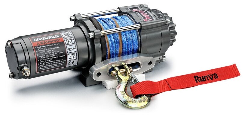 Лебёдка электрическая 12V Runva 3500A lbs 1588 кг (кевлар)