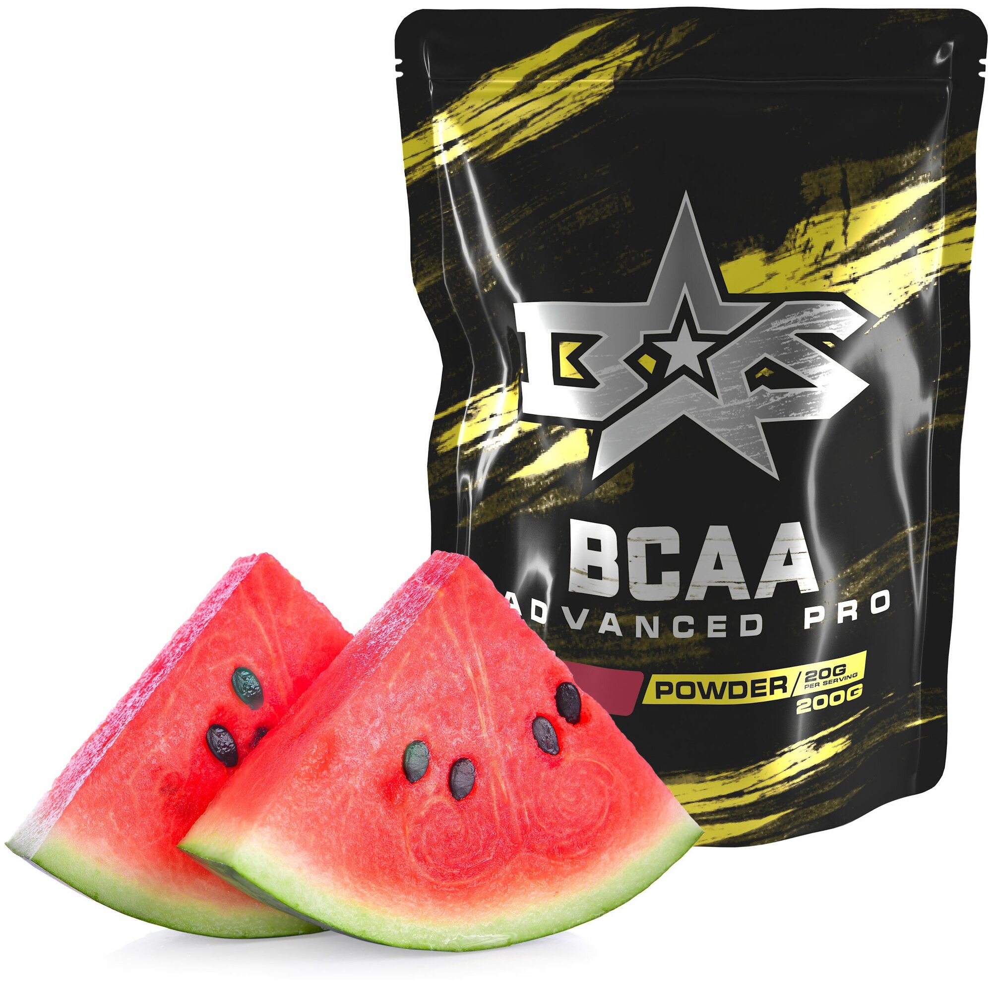 Аминокислотный комплекс Binasport "Advanced PRO BCAA" БЦАА порошок 200 г со вкусом арбуза