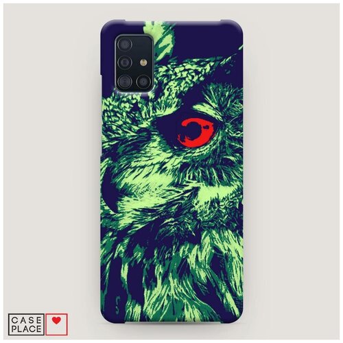 фото Чехол пластиковый samsung galaxy a51 сова с красными глазами case place