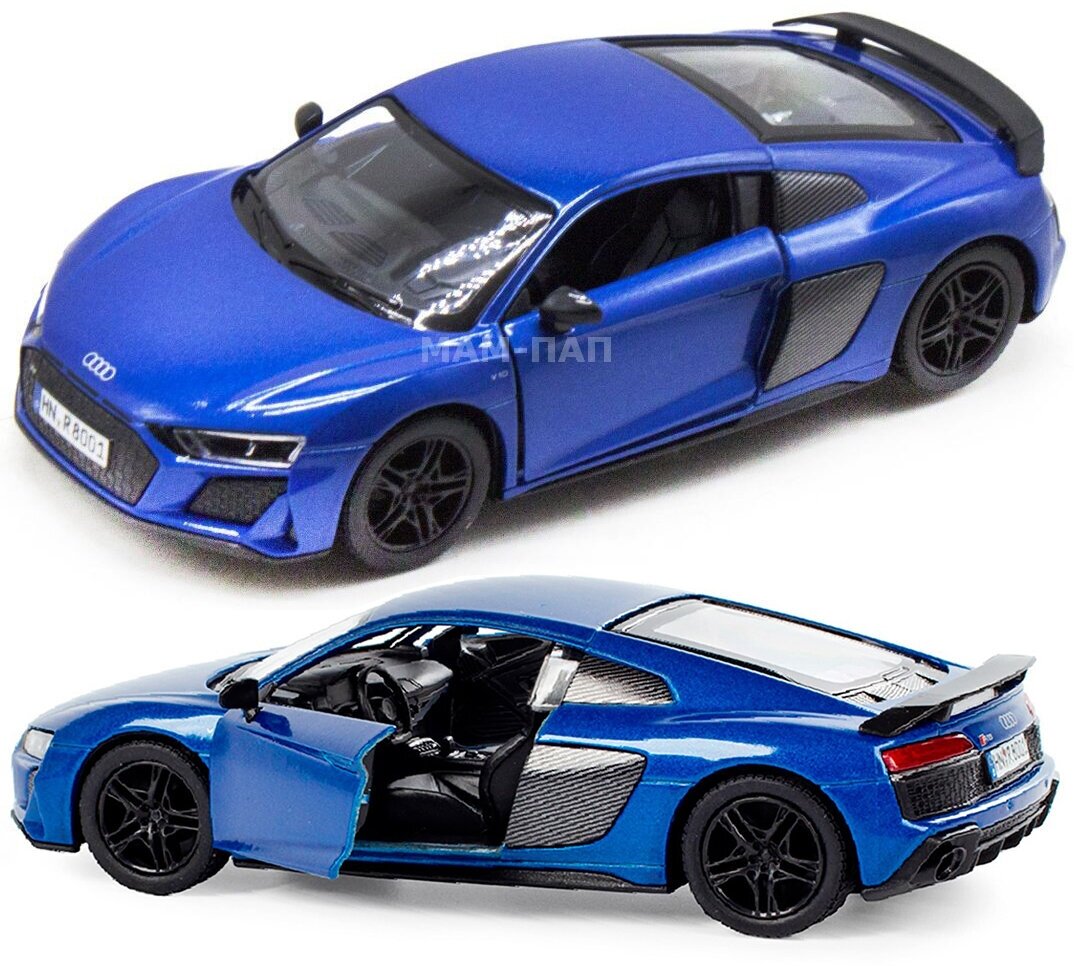 Модель Audi R8 Coupe 2020 1:36 (синяя)