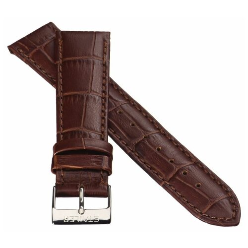 Ремешок Stailer, фактура лаковая, коричневый