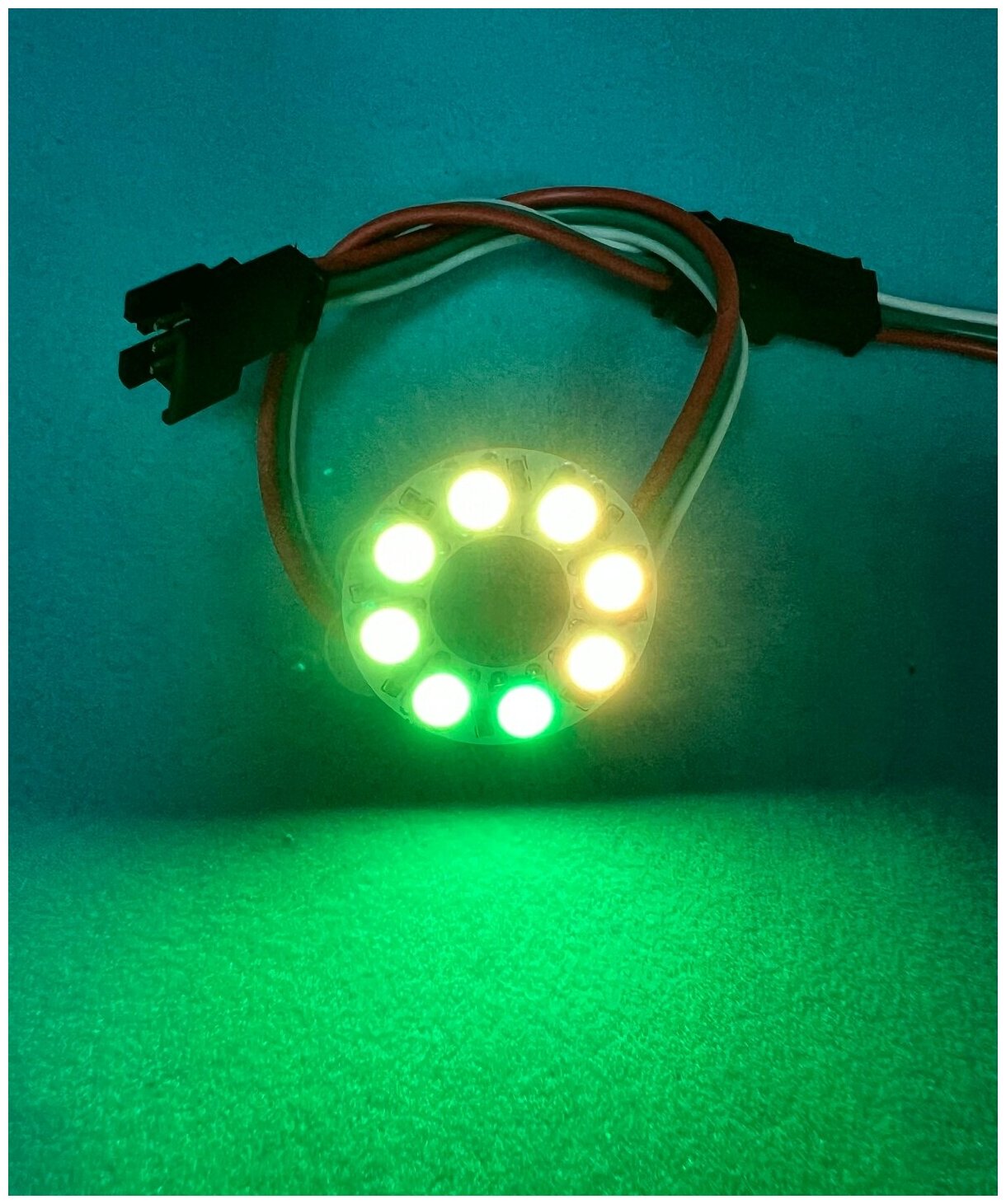 Кольцо адресное SPI WS2812B RGB 8 Led 5v 27 мм