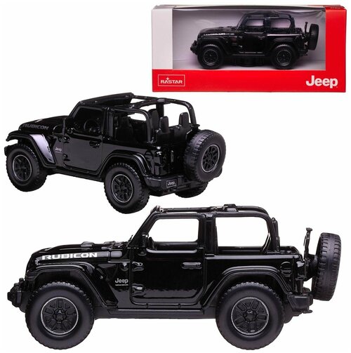 Машина металлическая 1:43 JEEP Wrangler Rubicon, цвет черный