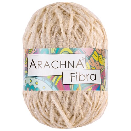 Пряжа для вязания спицами, крючком Arachna Fibra классическая средняя, 100% полиэфир цвет 04 бежевый, 10 шт. по 50 г 200 м