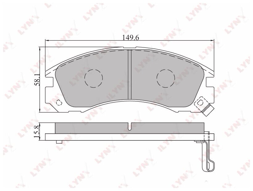 Колодки тормозные дисковые перед LYNXauto BD-5501