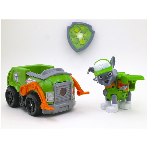 Щенячий патруль игрушки Щенки спасатели Рокки и машинка