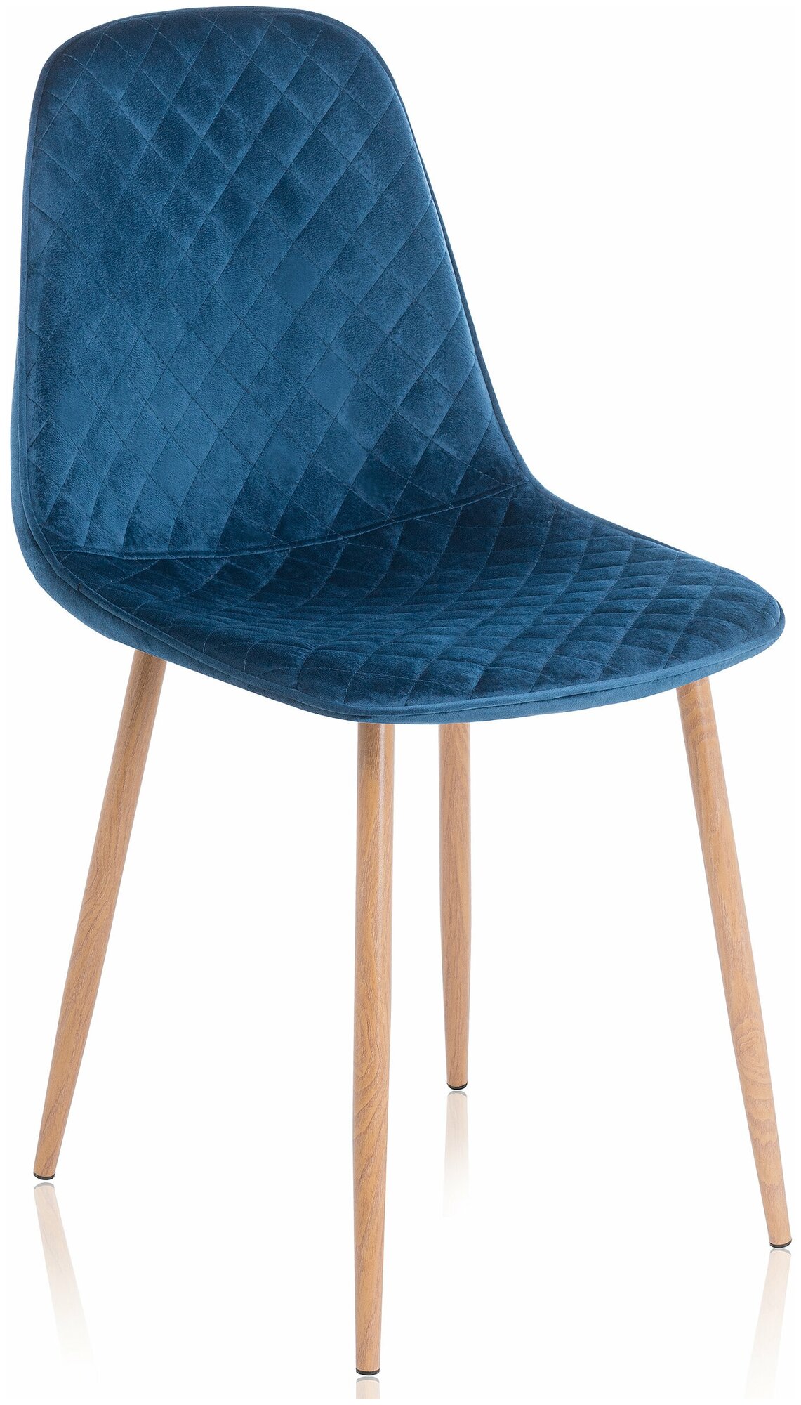 Стул на металлокаркасе Woodville на металлокаркасе Capri dark blue / wood
