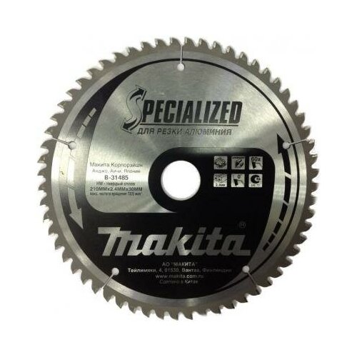 фото Makita диск пильный makita b-31485 210 ммx30 мм 60зуб 175173