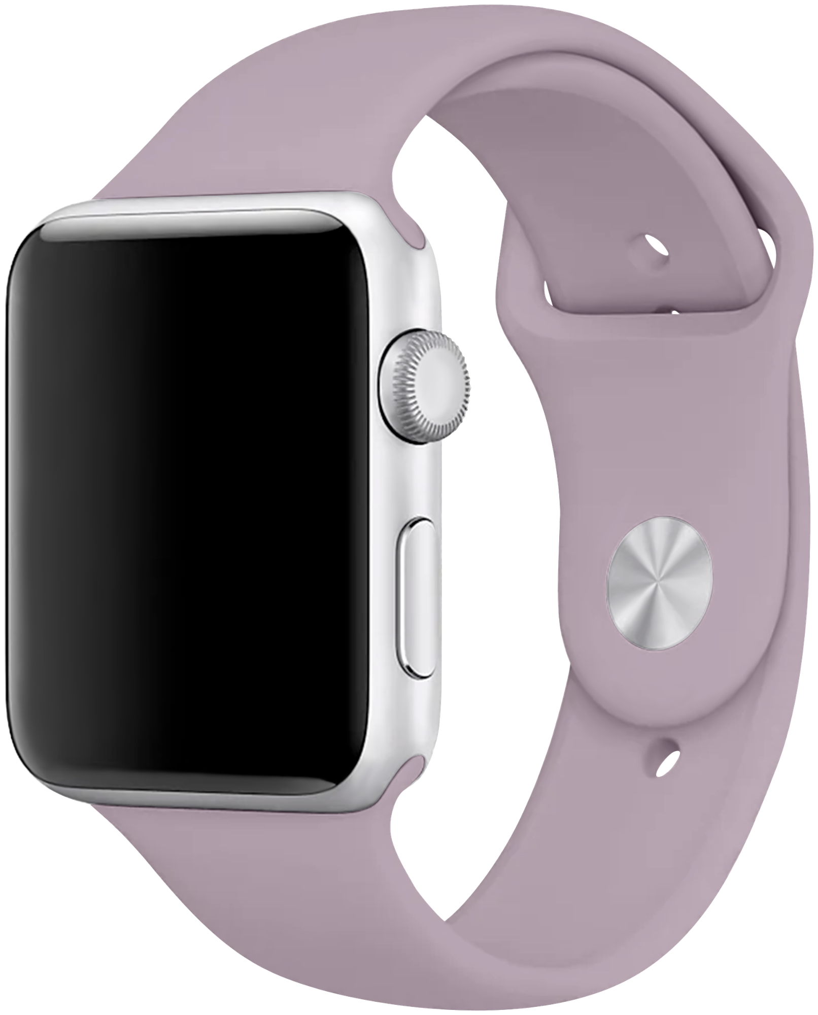 Силиконовый ремешок для Apple Watch 42-44-45-49 mm, Series 1-9, SE, Ultra / Сменный браслет (Sport Band) для смарт часов Эпл Вотч 42-49 мм (Lavender S)