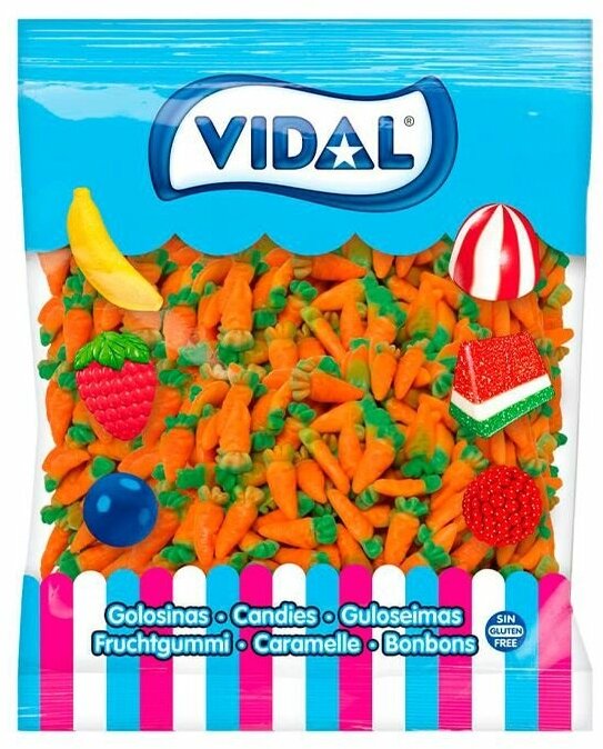 VIDAL Мармелад жевательный "Морковки", 1 кг (Carrots)