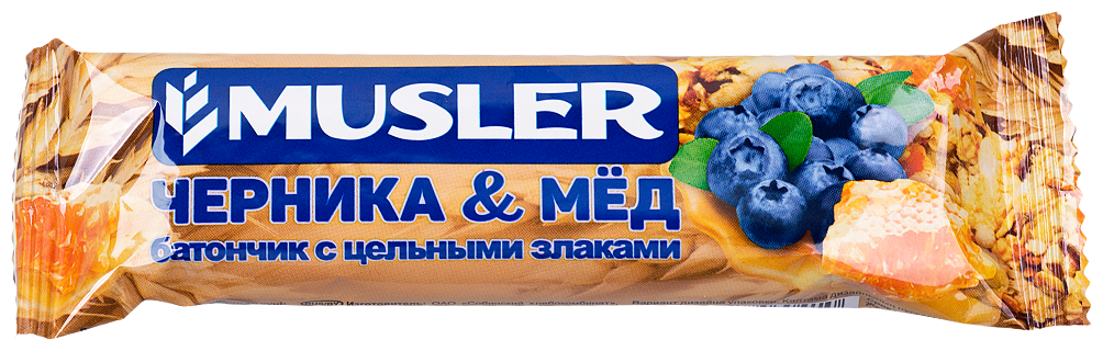 Батончик мюсли Musler Черника и Мед 30г Собинский Хлебокомбинат - фото №16