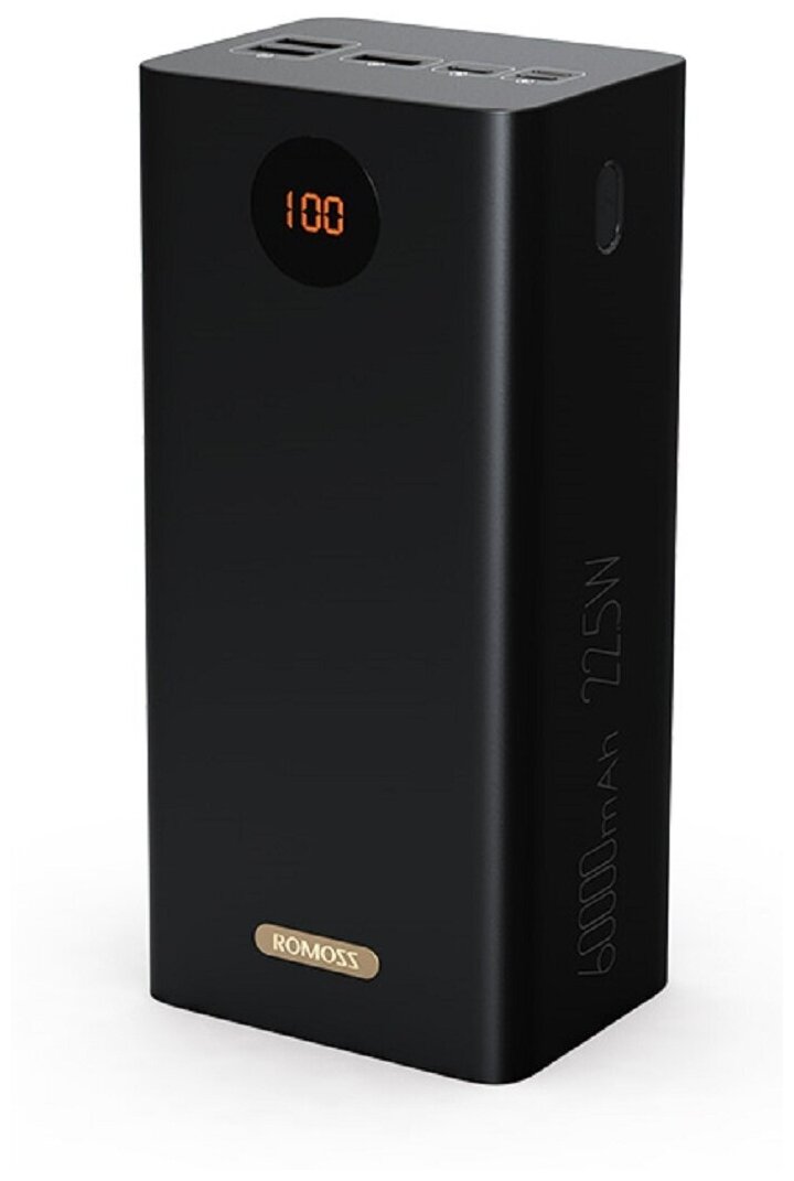 Внешний аккумулятор (Power Bank) Romoss , 60000мAч, черный - фото №6