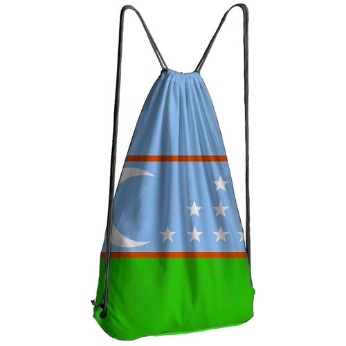 фото Сумка, рюкзак для сменной обуви флаг узбекистана drabs