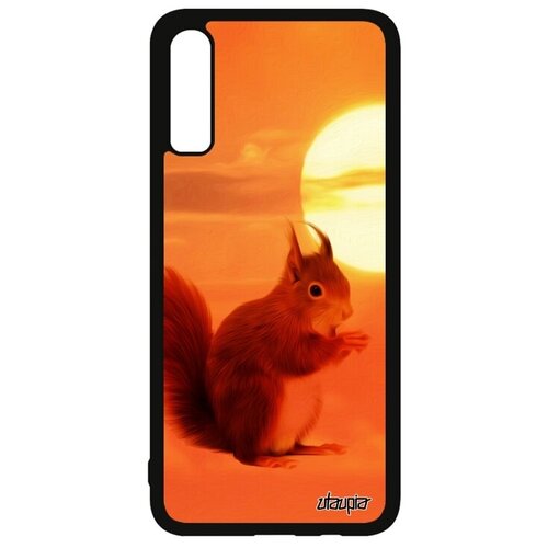 фото Модный чехол на мобильный // samsung galaxy a70 // "белка" рыжая пушистая, utaupia, фуксия