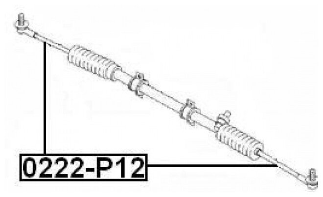 Тяга рулевая FEBEST 0222-P12 — фото 1