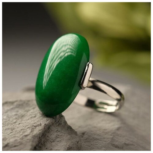 фото Sima land кольцо овал "хризопраз", безразмерное сима-ленд