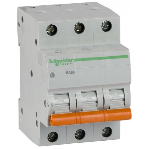 Автоматический выключатель Systeme Electric (schneider Electric) SCHNEIDER ELECTRIC 3p C 6А 4.5кА BA63 домовой, 11221