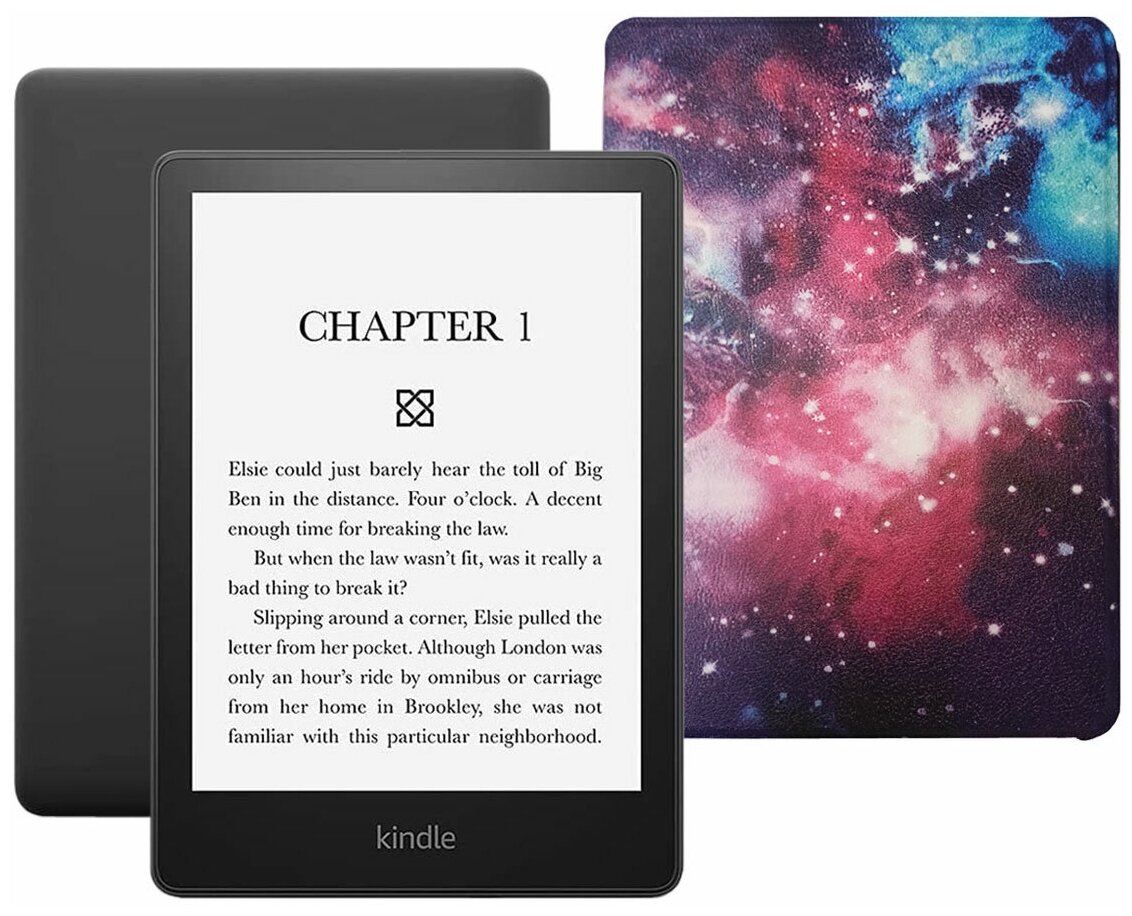 Электронная книга Amazon Kindle PaperWhite 2021 8Gb black Ad-Supported с обложкой ReaderONE