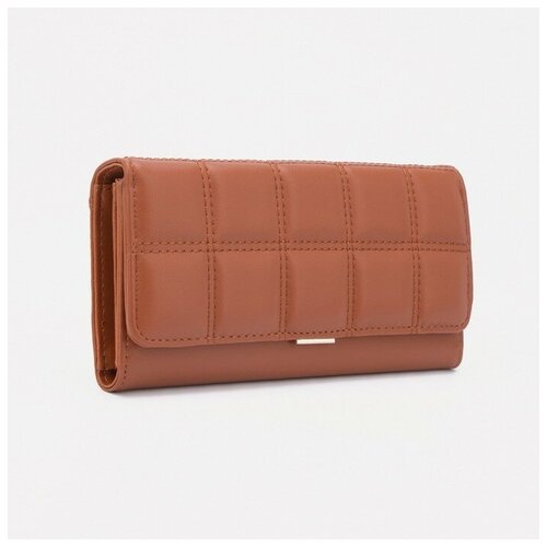 фото Кошелёк, 3 отдела, на кнопке, цвет коричневый нет бренда